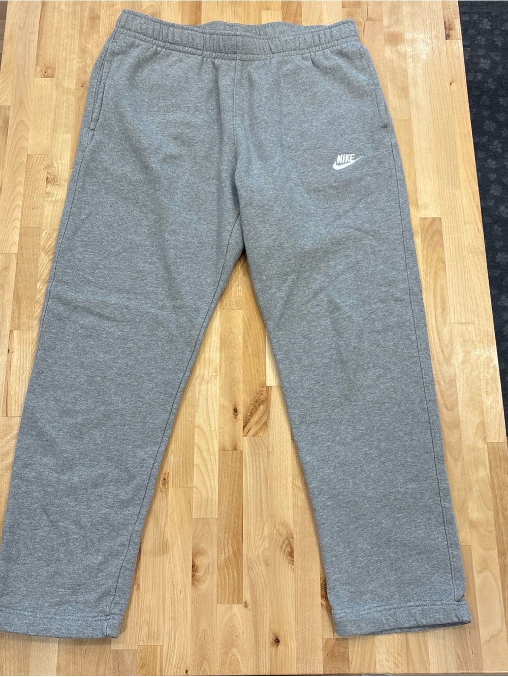 Nike Gray Fleece Sweatpants Straight Leg Joggers Men’s Large